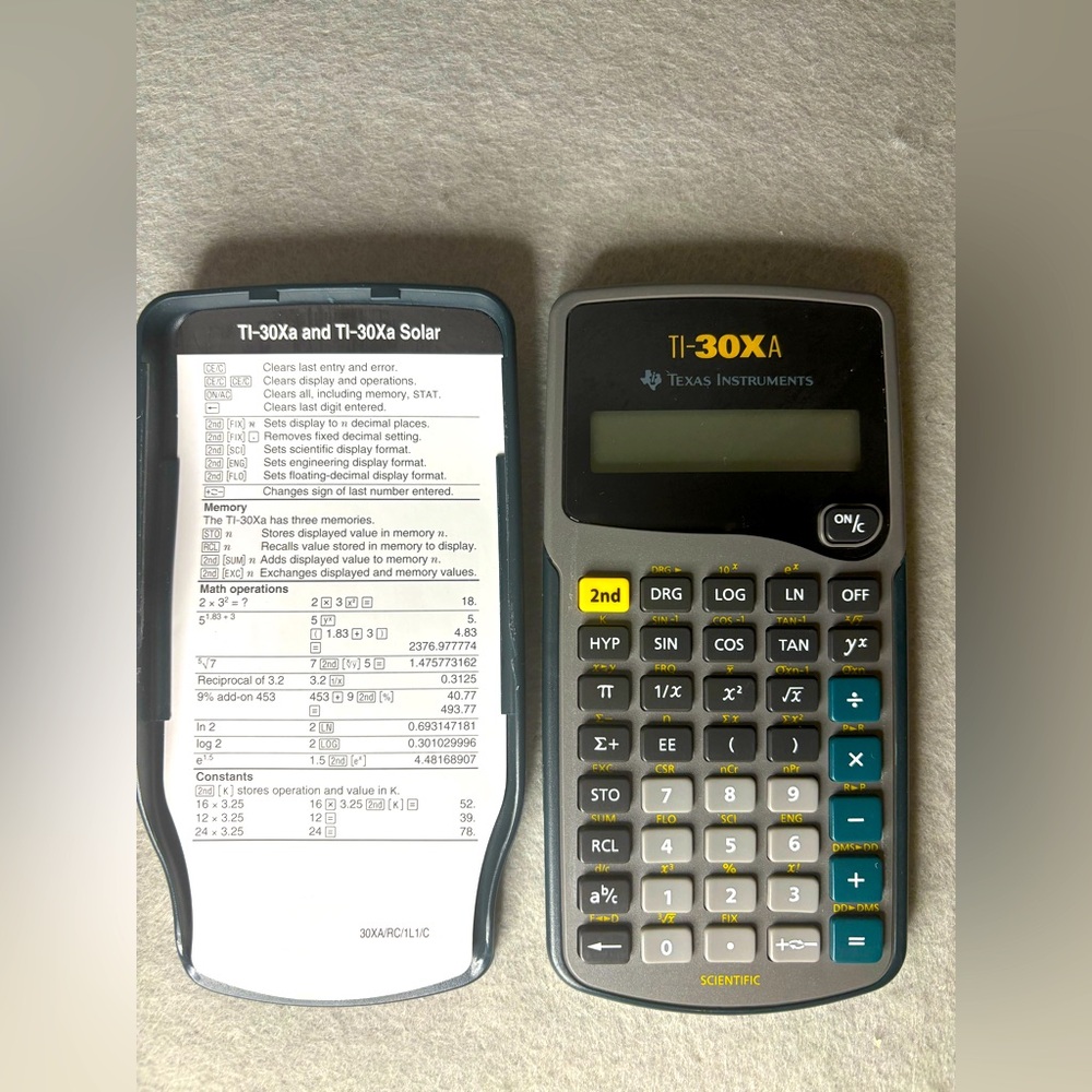 Texas Instruments TI-30Xa Scientific‎ Calculator, Works Great!